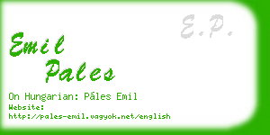emil pales business card