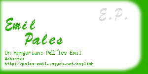 emil pales business card